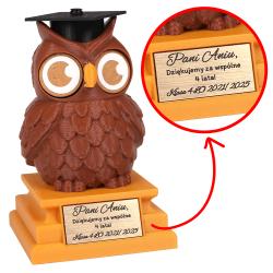 Personalizowana statuetka sowa z dedykacją dla...