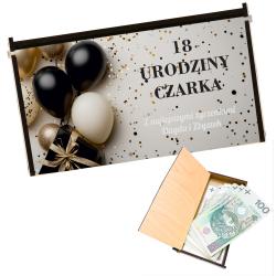 Personalizowane drewniane pudełko na pieniądze...