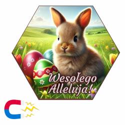 Magnes Wielkanocny Zajączek z Pisankami...