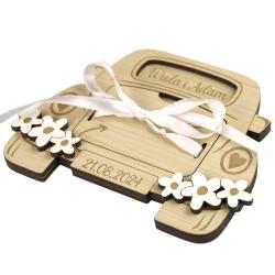 Drewniana kartka ślubna 3D z personalizacją –...