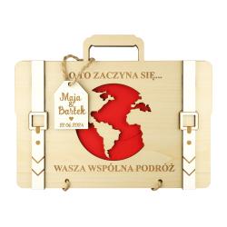 Drewniana kartka ślubna 3D z personalizacją –...