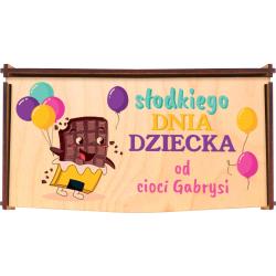Personalizowane drewniane pudełko na czekoladę...