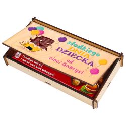 Personalizowane drewniane pudełko na czekoladę...