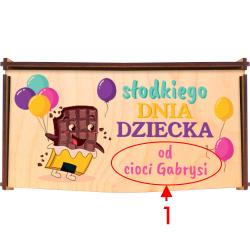 Personalizowane drewniane pudełko na czekoladę...