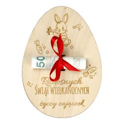 Bon Wielkanocny na pieniądze z życzeniami i...
