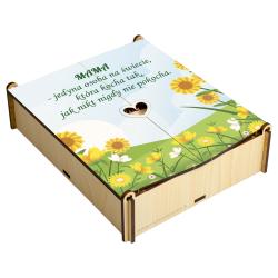 Pudełko na drewniane puzzle misie z okazji Dnia...