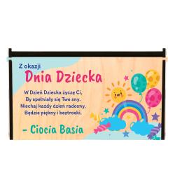 Personalizowane drewniane pudełko na pieniądze...