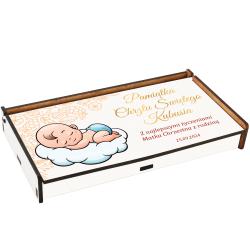 Personalizowane pudełko na pieniądze na chrzest...