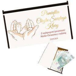 Personalizowane pudełko na pieniądze na chrzest...