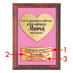 Prezent na Dzień Matki ramka dedykacja...