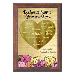 Prezent na Dzień Matki ramka dedykacja...