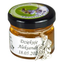 Miód w słoiczku podziękowanie dla gości z...