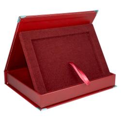Etui małe bordowe poziome na dyplom uznania z...