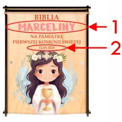 Biblia w pudełku na Pierwszą Komunię Świętą z...