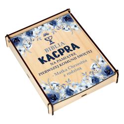 Biblia w pudełku na Pierwszą Komunię Świętą z...