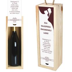 Skrzynka na wino z personalizacją podziękowanie...