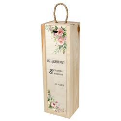 Skrzynka na wino z personalizacją podziękowanie...