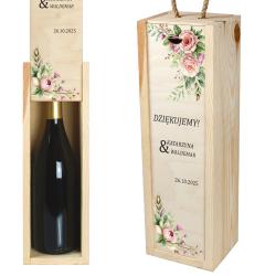 Skrzynka na wino z personalizacją podziękowanie...