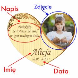 Podziękowanie dla gości komunii, magnes ze...