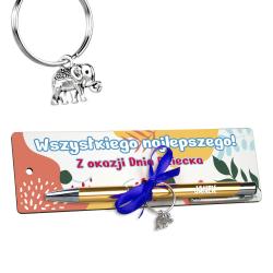 Długopis z imieniem i słonik zakładka prezent...