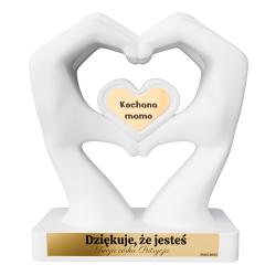 Prezent Dzień Mamy serce dłonie z napisem...