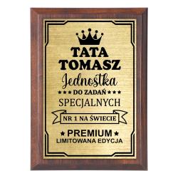 Tabliczka Tata jednostka specjalna prezent na...