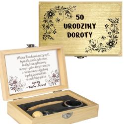 Zestaw do wina z grawerem prezent na urodziny w...