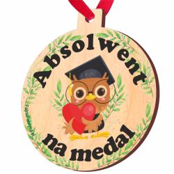 Medal drewniany na zakończenie roku szkolnego...