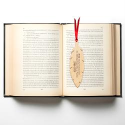 Drewniana zakładka pióro z personalizowanym...