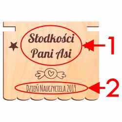 Domek na cukierki z dedykacją prezent dla...
