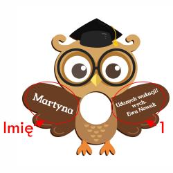 Sówka z lizakiem prezent dla ucznia z imieniem...