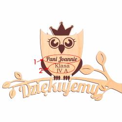 Ramka z imionami podziękowanie dla nauczyciela...