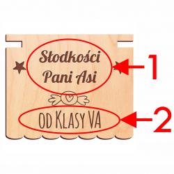 Domek na cukierki z dedykacją prezent dla...