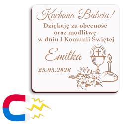 Magnes grawer komunia święta prezent chrzest...