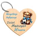 Brelok miś z imieniem prezent na Dzień Mężczyzny 10 marca