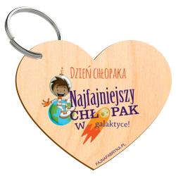 Galaktyczny brelok serce prezent na Dzień Chłopaka