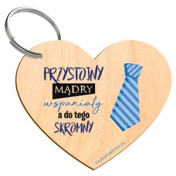 Brelok serce prezent dla chłopaka z nadrukiem...
