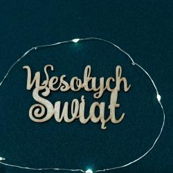 Napis Wesołych Świąt HDF dekoracyjny ozdoba...