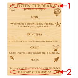 Tabliczka na słodycze na dzień chłopaka 30...