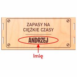 Drewniane nosidło na piwo z imieniem na Dzień...
