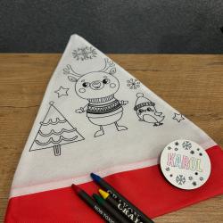 Czapka świąteczna do kolorowania z przypinką...