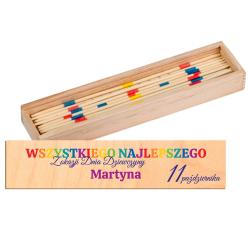Personalizowana gra Mikado w drewnianym pudełku...