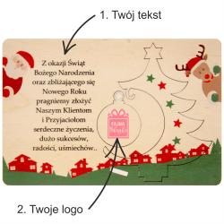 Karta świąteczna z logo i życzeniami...
