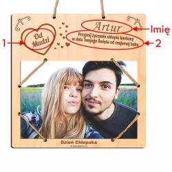 Drewniana ramka na zdjęcie z dedykacją dla...