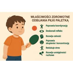 Paletka do odbijania z piłką oraz imieniem...
