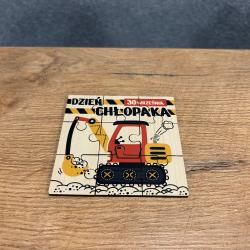 Puzzle drewniane koparka prezent edukacyjny...