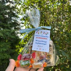 Gotowy prezent zestaw puzzle oranżada cukierki...
