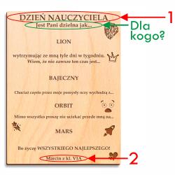 Prezent na Dzień Nauczyciela Tabliczka...