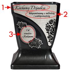 Misa donica nagrobna na kwiaty z dedykacją na grób