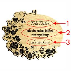 Podstawek pod znicz lub stroik z dedykacją na grób